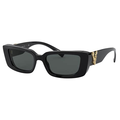 irregular shape versace sunglasses|versace rectangle sunglasses black.